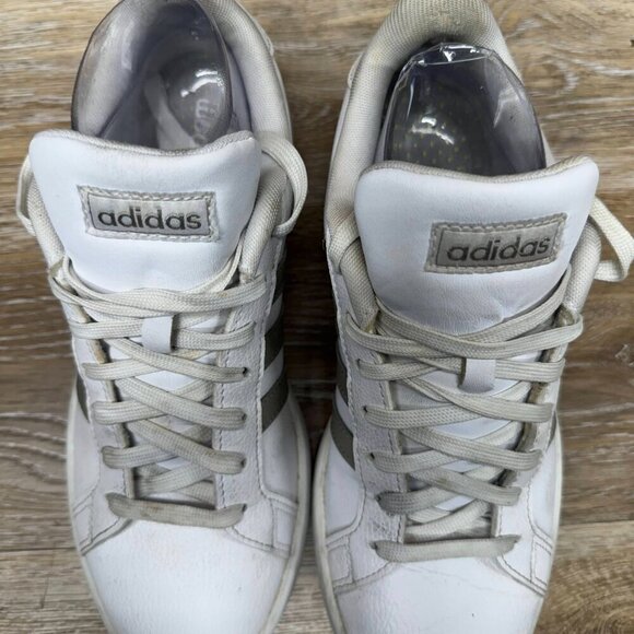 Adidas Grand Court White Leather Sneaker Women's Size 8 - Picture 2 of 5